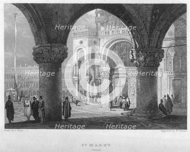 St Mark's, Venice, 19th century.Artist: William Finden