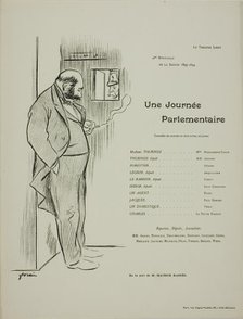 Theater Program for Une Journee Parlementaire, 1893–94. Creator: Jean Louis Forain.