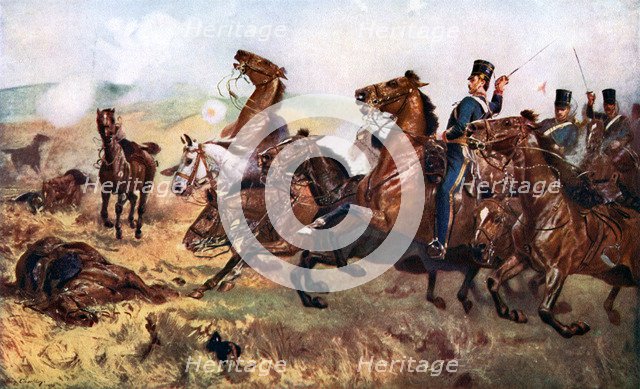 'Battle of Balaclava, 25th October 1854', (c1920). Artist: John Charlton
