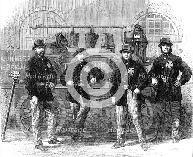 Members of the Coventry Volunteer Fire Brigade, 1862. Creator: Unknown.