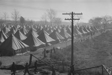 Possibly: Flood refugee encampment at Forrest City, Arkansas, ca. 1937. Creator: Walker Evans.