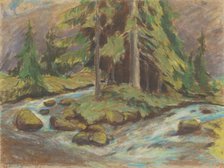 Demanovsky stream, 1925-1930. Creator: Zolo Palugyay.