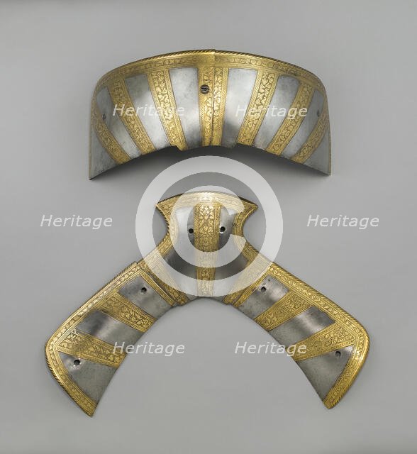 Cantle (Back two piece saddle steels), , c. 1575. Creator: Unknown.