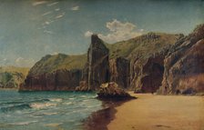 'Cliffs at Barlow', c1877.  Artist: John Mogford.