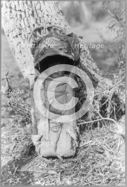 Apache babe in carrier, c1903. Creator: Edward Sheriff Curtis.