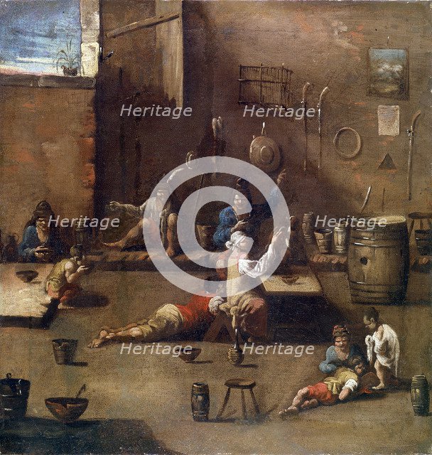 'Dog Training', c1690-1745. Artist: Alessandro Magnasco