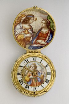 Gold and enamel cased verge watch, c1650. Artist: Auguste Bretonneau.