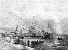 "The Lowestoft Herring Fishery" - drawn by E. Duncan, 1854. Creator: Unknown.