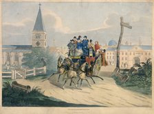 'Stage Coach Setting Off', early 19th century. Artist: Robert Havell