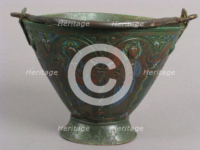 Situla (Bucket for Holy Water) with Saint Peter and Other Saints, Probably Apostles, ca. 1200-1225. Creator: Unknown.