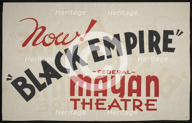 Black Empire, Los Angeles, 1936. Creator: Unknown.