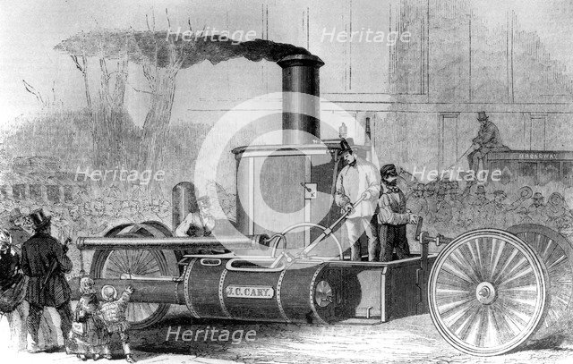 Steam fire engine, New York, USA, 1858. Artist: Unknown