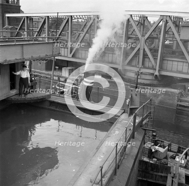 Manchester Ship Canal and Barton Aqueduct, Eccles, Greater Manchester, 1945. Artist: Eric de Maré