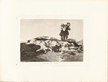 Los Desastres de la Guerra (The Disasters of War), Plate 18: Enterrar y callar (Bury them..., 1810s. Creator: Goya, Francisco, de (1746-1828).