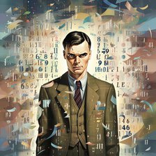 AI IMAGE - Portrait of Alan Turing, 1940s, (2023). Creator: Heritage Images.