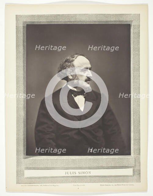 Jules Simon, c. 1876. Creator: Etienne Carjat.