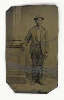 Tintype of a man, 1856-1900. Creator: Unknown.