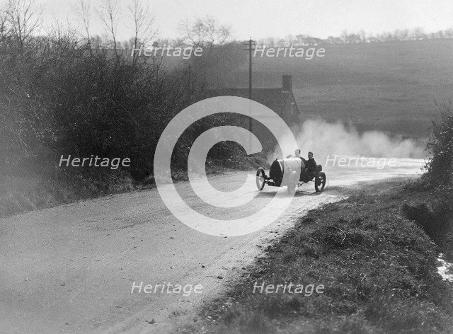 Bugatti Brescia competing in the MAC Shelsley Walsh Hillclimb, Worcestershire, 1920s. Artist: Bill Brunell.