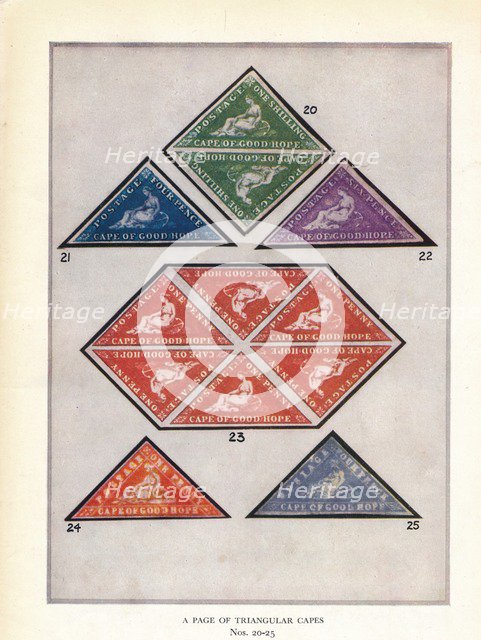 'A Page of Triangular Capes Nos. 20-25', c1943, (1944). Artist: Unknown.