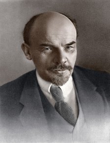 Vladimir Ilyich Ulyanov (Lenin), Russian Bolshevik revolutionary, c1917. Artist: Unknown