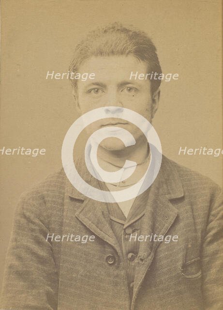 Lamure. Eugène, Clément. 20 ans, né le 5/11/73 à Paris Ier. Gérant de magasin. Anarchiste...., 1894. Creator: Alphonse Bertillon.