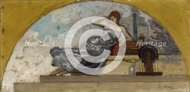 Esquisse pour le salon des Sciences de l'Hôtel de Ville de Paris : La Physique, c.1889 - 1892. Creator: Ernest-Ange Duez.