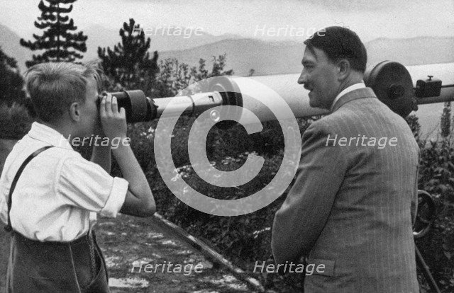 Adolf Hitler at his residence in Obersalzberg, Bavaria, Germany, 1936. Artist: Unknown