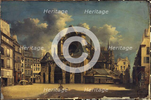 The church of Saint-Germain-l'Auxerrois, around 1840, current 1st arrondissement, c1835-1845. Creator: Unknown.