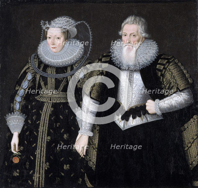 'Sir Thomas Mansel and his wife Jane', 1625. Artist: Unknown.