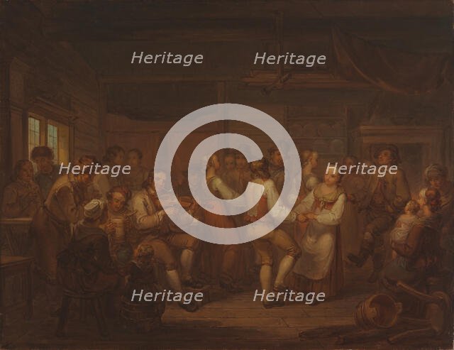 A Peasant Dance in Finland, 1816. Creator: Alexander Lauréus.