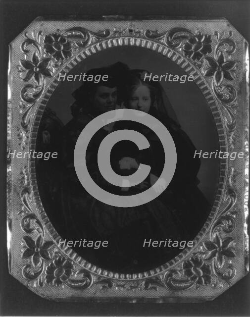 2 young women, mother and aunt of Frances Benjamin Johnston, c1880. Creator: Unknown.