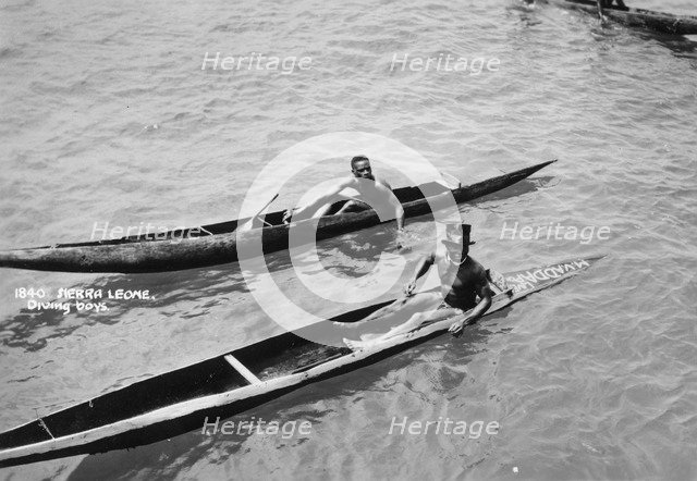 Diving boys, Sierra Leone, 20th century. Artist: Unknown