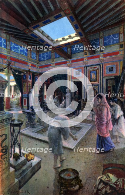 Domestic life of the ancient Romans, (19th century).Artist: Adolphe Forestier