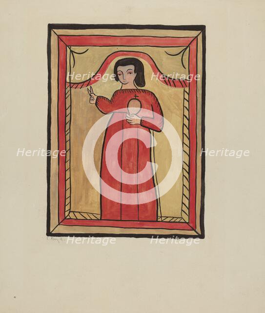 The Christ Child-Retalba El Nino Perdido, (The Lost Child) a Retabla, 1935/1942. Creator: E. Boyd.