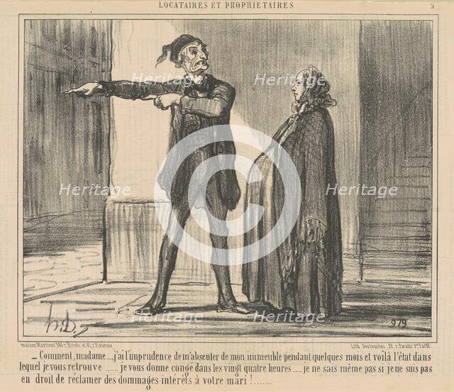Comment, madame ... J'ai l'imprudence ..., 19th century. Creator: Honore Daumier.