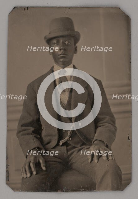 Untitled (Portrait of a Seated Man), 1875. Creator: Unknown.