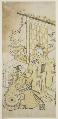The Actors Takinaka Hidematsu I and Sanogawa Ichimatsu I, c. 1745. Creator: Torii Kiyonobu II.