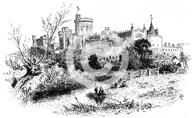 'Windsor, from Clewer', 1880.Artist: Robert Taylor Pritchett