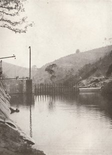 'Pirahy Diversion (Dam from up stream) of the Rio Light and Power Works', 1914. Artist: Unknown.