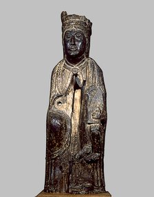 Wood carving of the Madonna and child, it looks like the Virgin of the Cloister of Solsona.