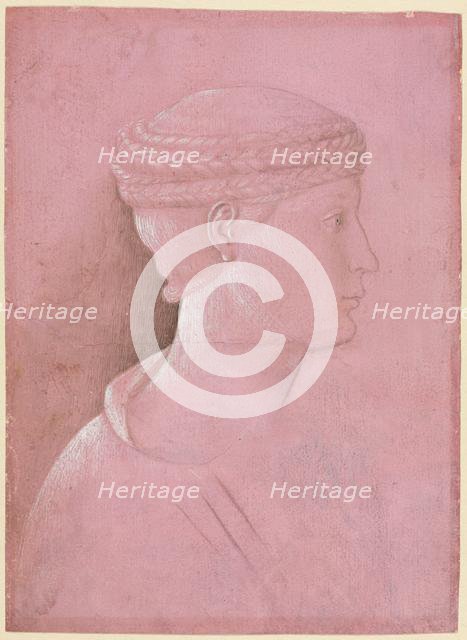 Bust of a Woman (recto), c. 1458. Creator: Benozzo Gozzoli (Italian, 1420-1497).