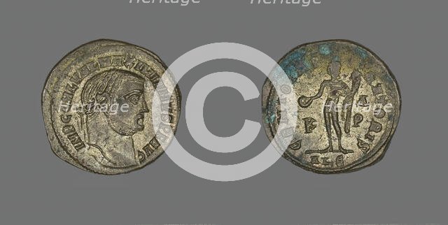 As (Coin) Portraying Emperor Galerius, 305-311. Creator: Unknown.