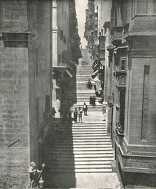 A steep street in Valletta, Malta, 1895.  Creator: W & S Ltd.