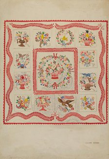 Quilt, c. 1936. Creator: Lillian Causey.