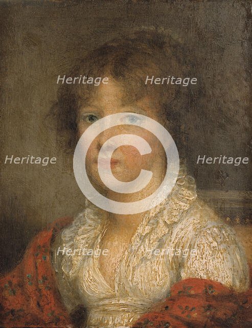 Portrait of a young girl, c1790-1795. Creators: Jeanne Philiberte Ledoux, Jean-Baptiste Greuze.