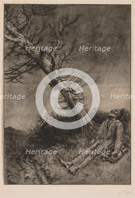 Death of the Vagabond. Creator: Alphonse Legros (French, 1837-1911).