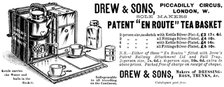 Advertisement for Drew & Sons' Patent "En Route" Tea Basket, 1895. Creator: Unknown.