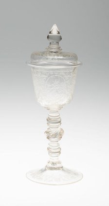 Goblet with Cover, Bohemia, c. 1690. Creator: Bohemia Glass.