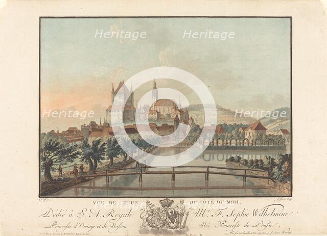 Vue de Thun du Cote du Midi, probably 1776. Creator: Jean Francois Janinet.