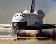 Orbiter flight tests, Space Shuttle 'Enterprise' landing, USA, c1975. Creator: NASA.